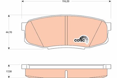 Bremžu uzliku kompl., Disku bremzes TRW GDB3491