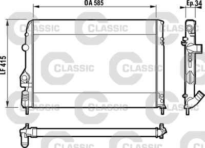 Radiators, Motora dzesēšanas sistēma VALEO 232559