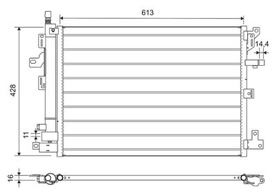 Конденсатор, кондиционер VALEO 814013