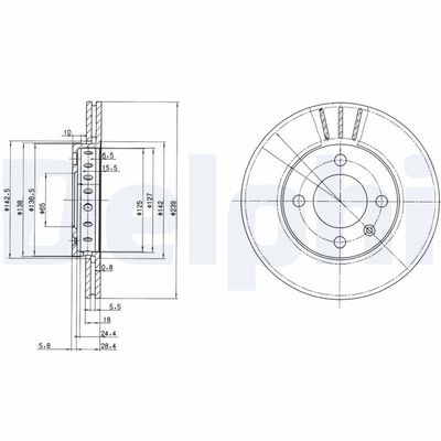 Bremžu diski DELPHI BG2982