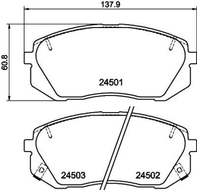 Bremžu uzliku kompl., Disku bremzes HELLA PAGID 8DB 355 012-961
