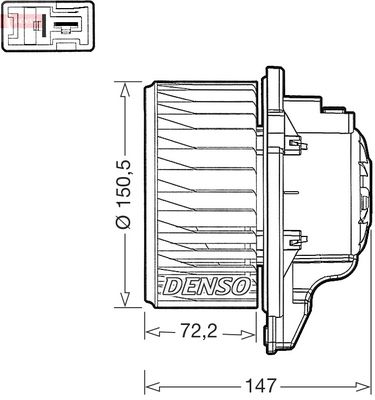 Вентилятор салона DENSO DEA41016