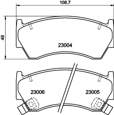 HELLA PAGID 8DB355016661 Bremžu uzliku kompl