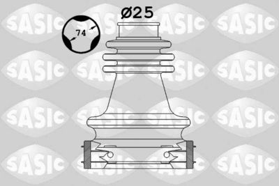 Комплект пыльника, приводной вал SASIC 1904048