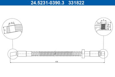 Bremžu šļūtene ATE 24.5231-0390.3