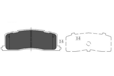 Bremžu uzliku kompl., Disku bremzes KAVO PARTS KBP-9059
