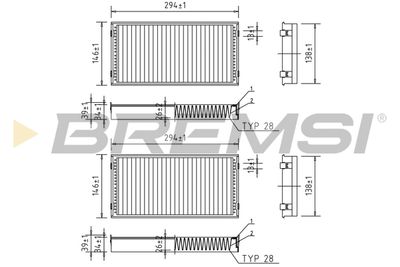 Фильтр, воздух во внутренном пространстве BREMSI FC0948