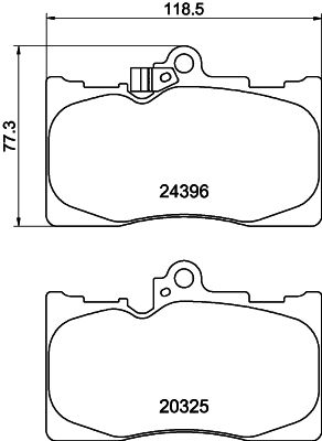 Bremžu uzliku kompl., Disku bremzes HELLA PAGID 8DB 355 012-121