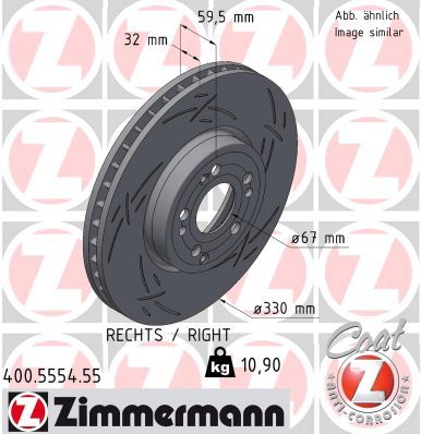 Bremžu diski ZIMMERMANN 400.5554.55