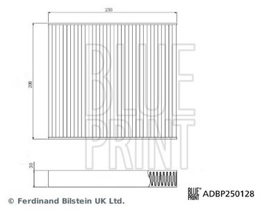 Фильтр, воздух во внутренном пространстве BLUE PRINT ADBP250128