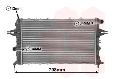 Radiators, Motora dzesēšanas sistēma VAN WEZEL 37002293