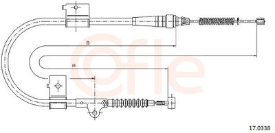 Тросик, cтояночный тормоз COFLE 92.17.0338