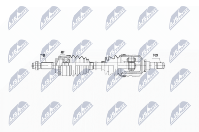 Piedziņas vārpsta NTY NPW-TY-058