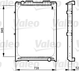 Радиатор, охлаждение двигателя VALEO 733430