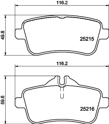 HELLA PAGID 8DB355019741 Bremžu uzliku kompl