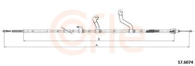 Тросик, cтояночный тормоз COFLE 92.17.6074
