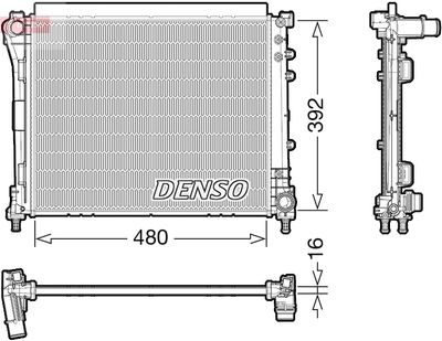 Радиатор, охлаждение двигателя DENSO DRM09006