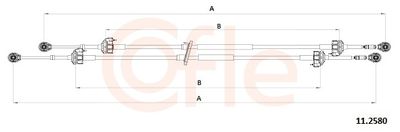 Трос, механическая коробка передач COFLE 11.2580
