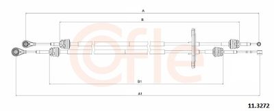 Трос, механическая коробка передач COFLE 11.3272