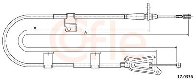 Тросик, cтояночный тормоз COFLE 17.0336