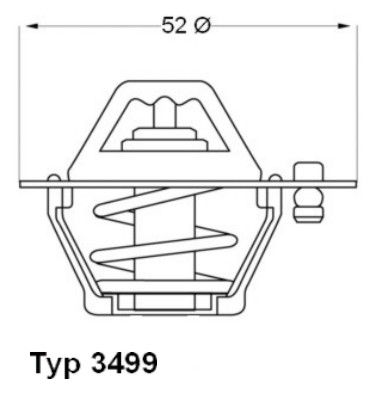 Termostats, Dzesēšanas šķidrums BorgWarner (Wahler) 3499.88D