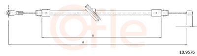 Тросик, cтояночный тормоз COFLE 92.10.9576