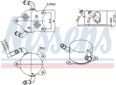 Eļļas radiators, Automātiskā pārnesumkārba NISSENS 91544