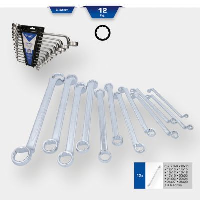 Abpusējo uzmaucamo atslēgu komplekts KS TOOLS BT012012
