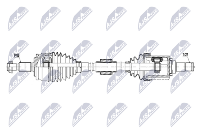 Piedziņas vārpsta NTY NPW-MS-106