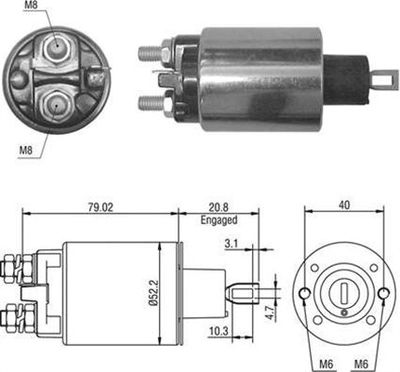 Ievilcējrelejs, Starteris MAGNETI MARELLI 940113050053