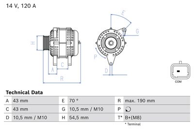 Ģenerators BOSCH 0 986 085 240