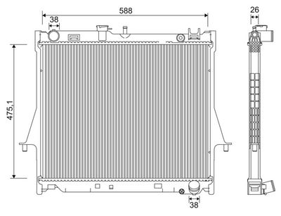 Radiators, Motora dzesēšanas sistēma VALEO 701231