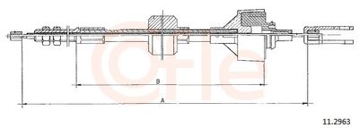 Трос, управление сцеплением COFLE 92.11.2963