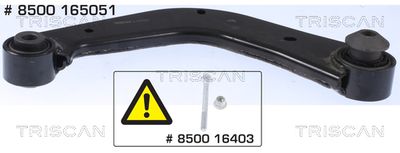 Neatkarīgās balstiekārtas svira, Riteņa piekare TRISCAN 8500 165051