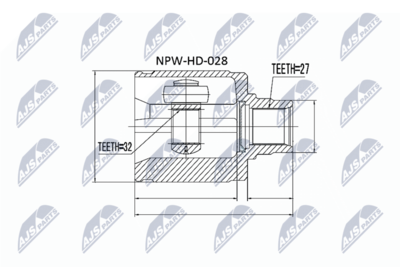 Шарнирный комплект, приводной вал NTY NPW-HD-028