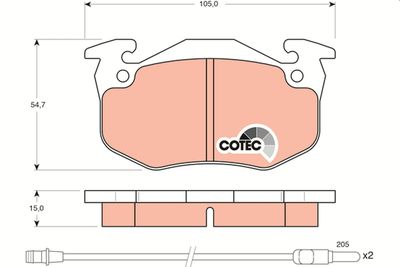 Комплект тормозных колодок, дисковый тормоз TRW GDB328