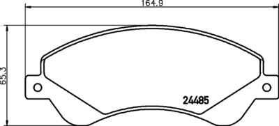 HELLA PAGID 8DB355012771 Bremžu uzliku kompl