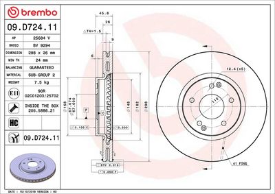 Bremžu diski BREMBO 09.D724.11