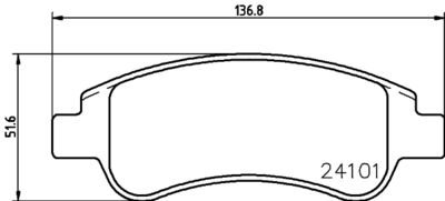 HELLA PAGID 8DB355011521 Bremžu uzliku kompl