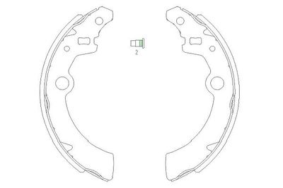 Bremžu loku komplekts KAVO PARTS KBS-8907