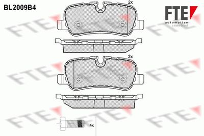 Bremžu uzliku kompl., Disku bremzes FTE 9010595