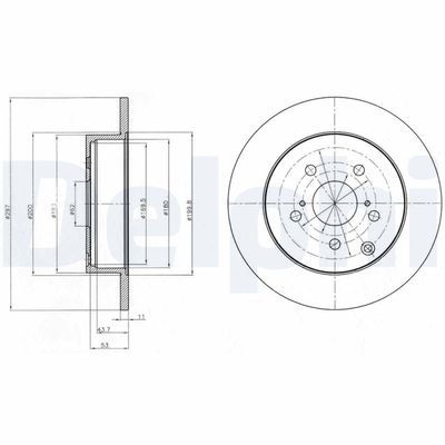 Тормозной диск DELPHI BG4291