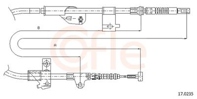 Тросик, cтояночный тормоз COFLE 17.0235