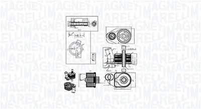 масляный радиатор, двигательное масло MAGNETI MARELLI 350300006600