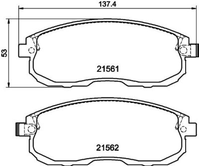 HELLA PAGID 8DB355013991 Bremžu uzliku kompl