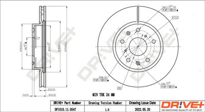 Тормозной диск Dr!ve+ DP1010.11.0547