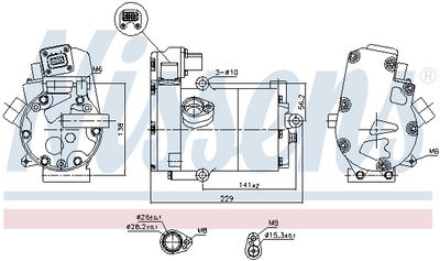Компрессор, кондиционер NISSENS 891273