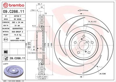 Bremžu diski BREMBO 09.C266.11