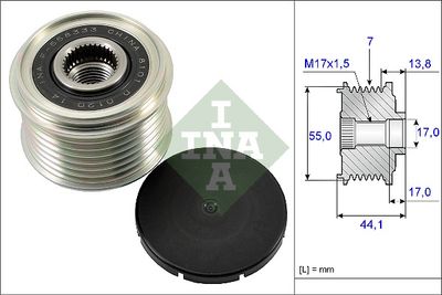 Ģeneratora brīvgaitas mehānisms Schaeffler INA 535 0167 10