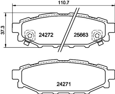 HELLA PAGID 8DB355040391 Bremžu uzliku kompl